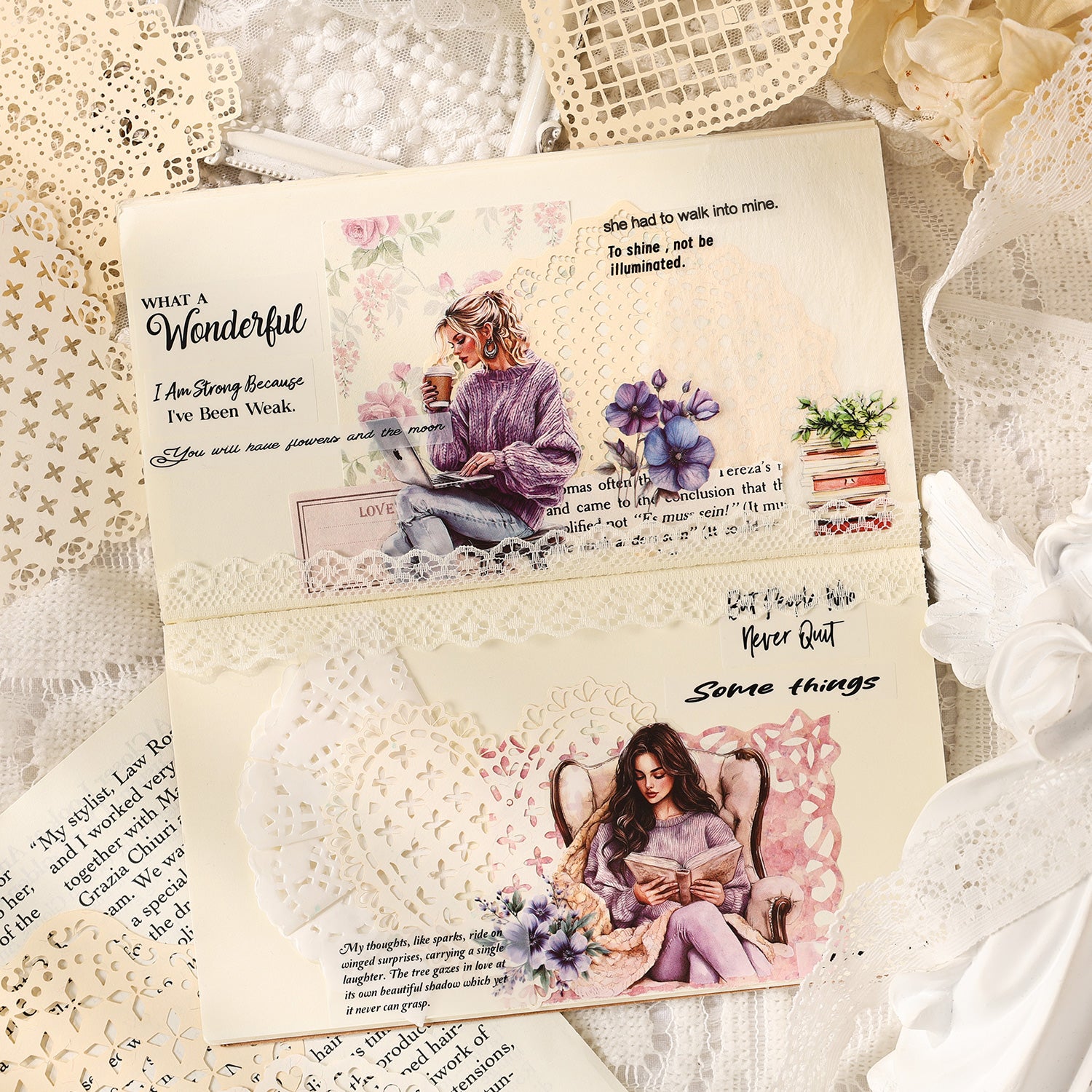 Lace Cut-outs Scrapbooking Paper