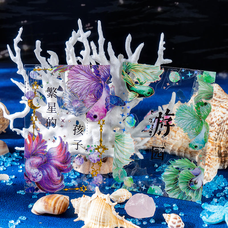 Goldfish Scrapbook Junk Journal Tape Sticker