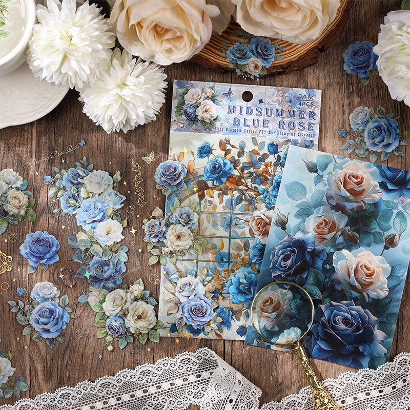 Rose Flower Special Ink PET Sticker