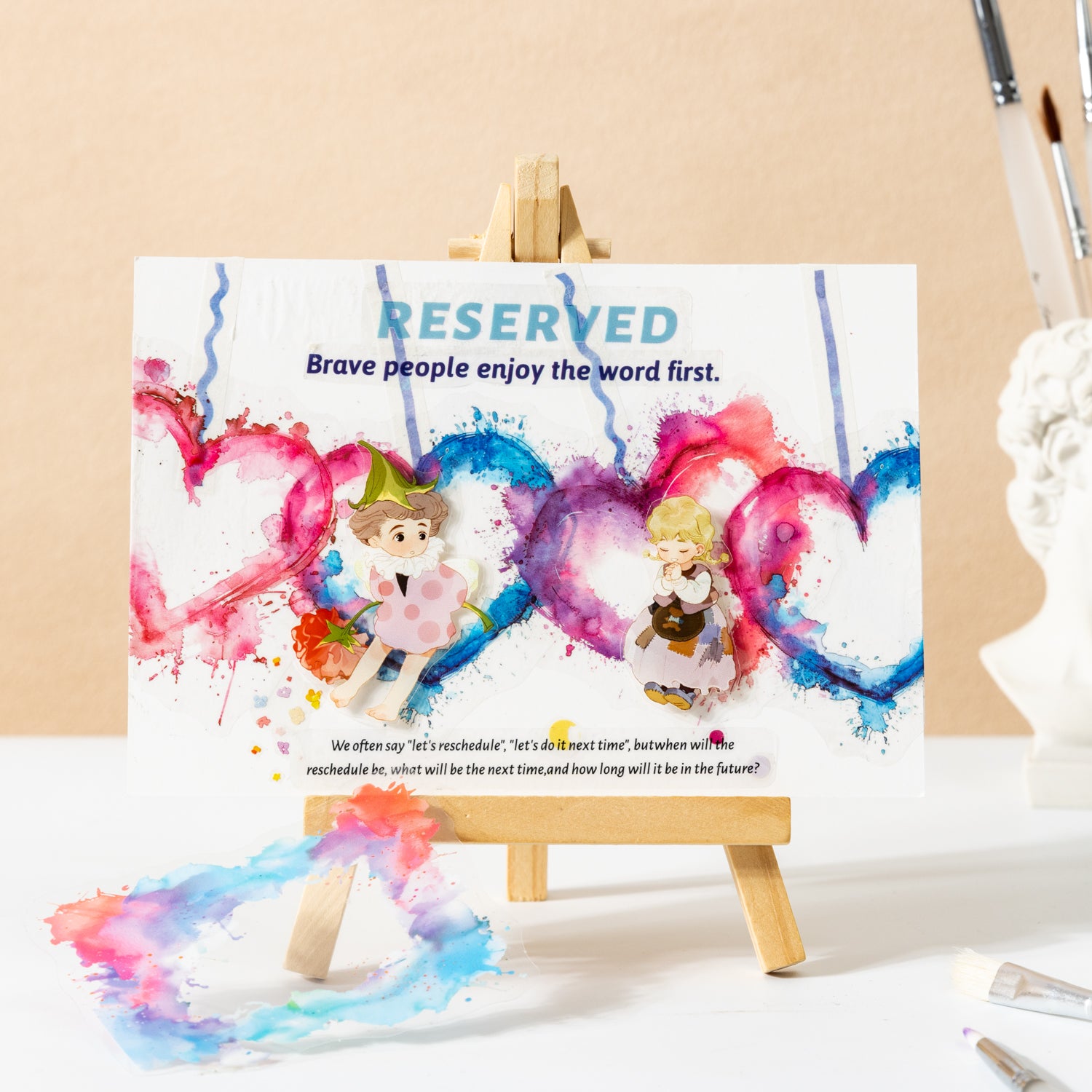 Blurring Margin PET Sticker