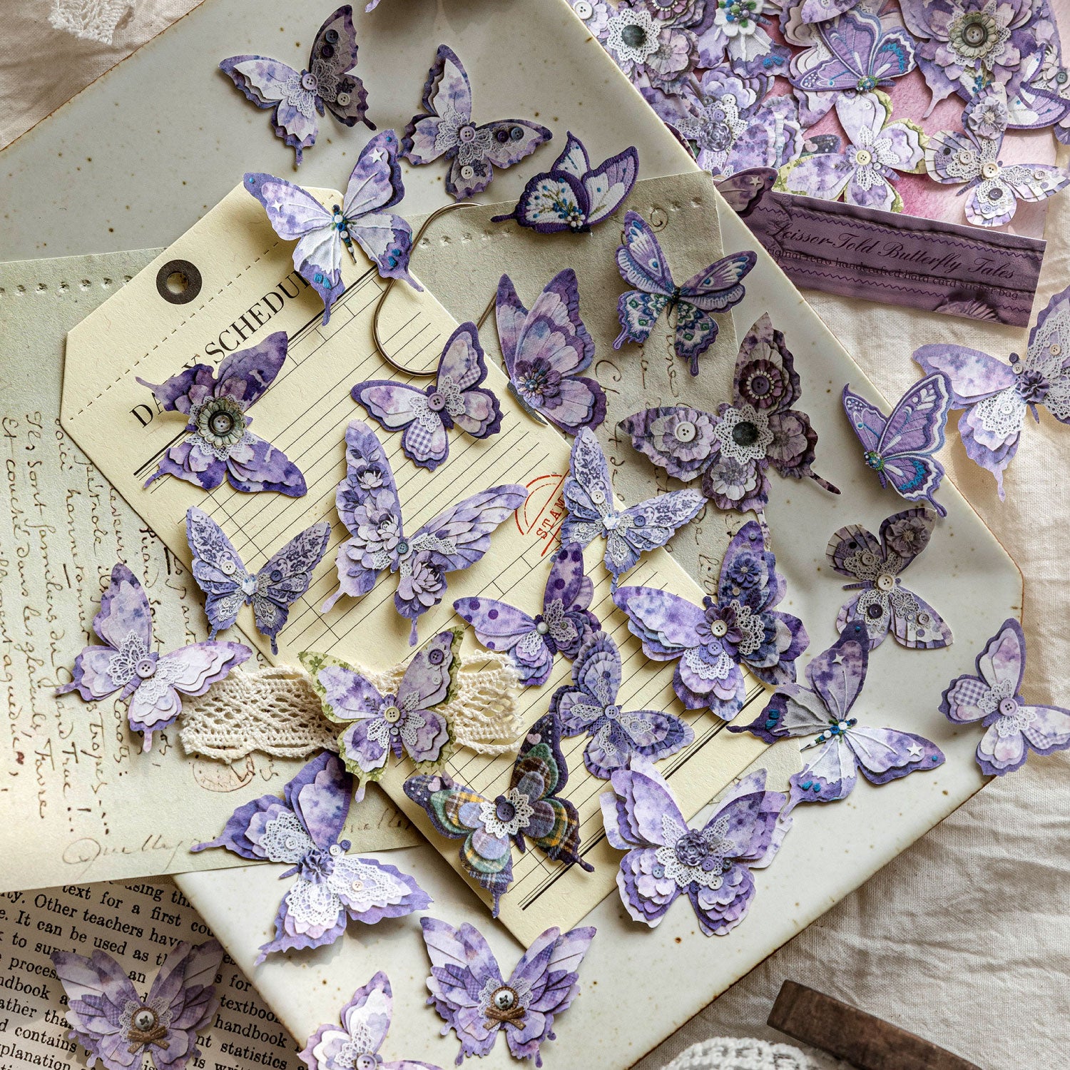 Butterfly Silhouettes Paper Sticker for journaling and scrapbooking