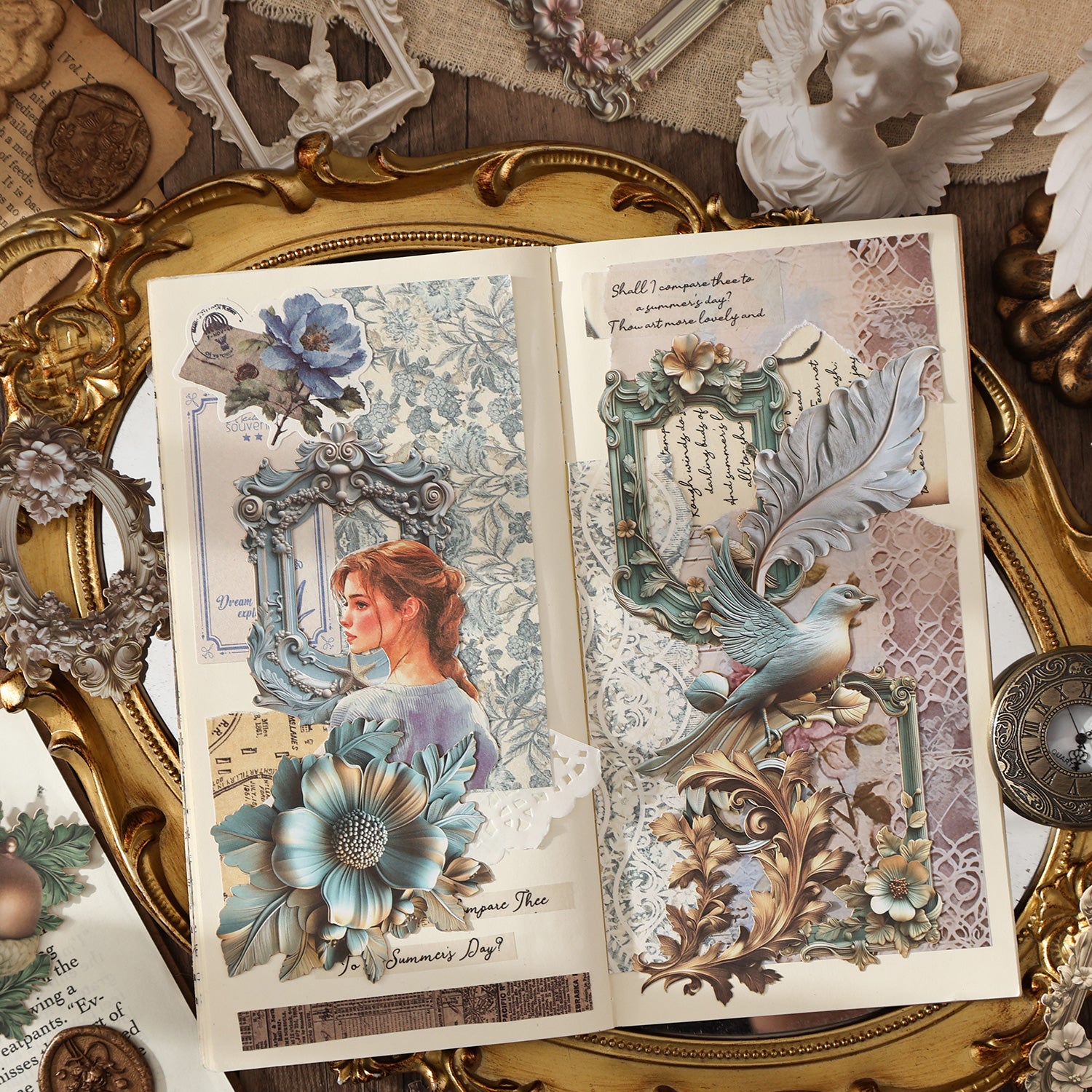 Opulent European Charm Frame Paper Sticker