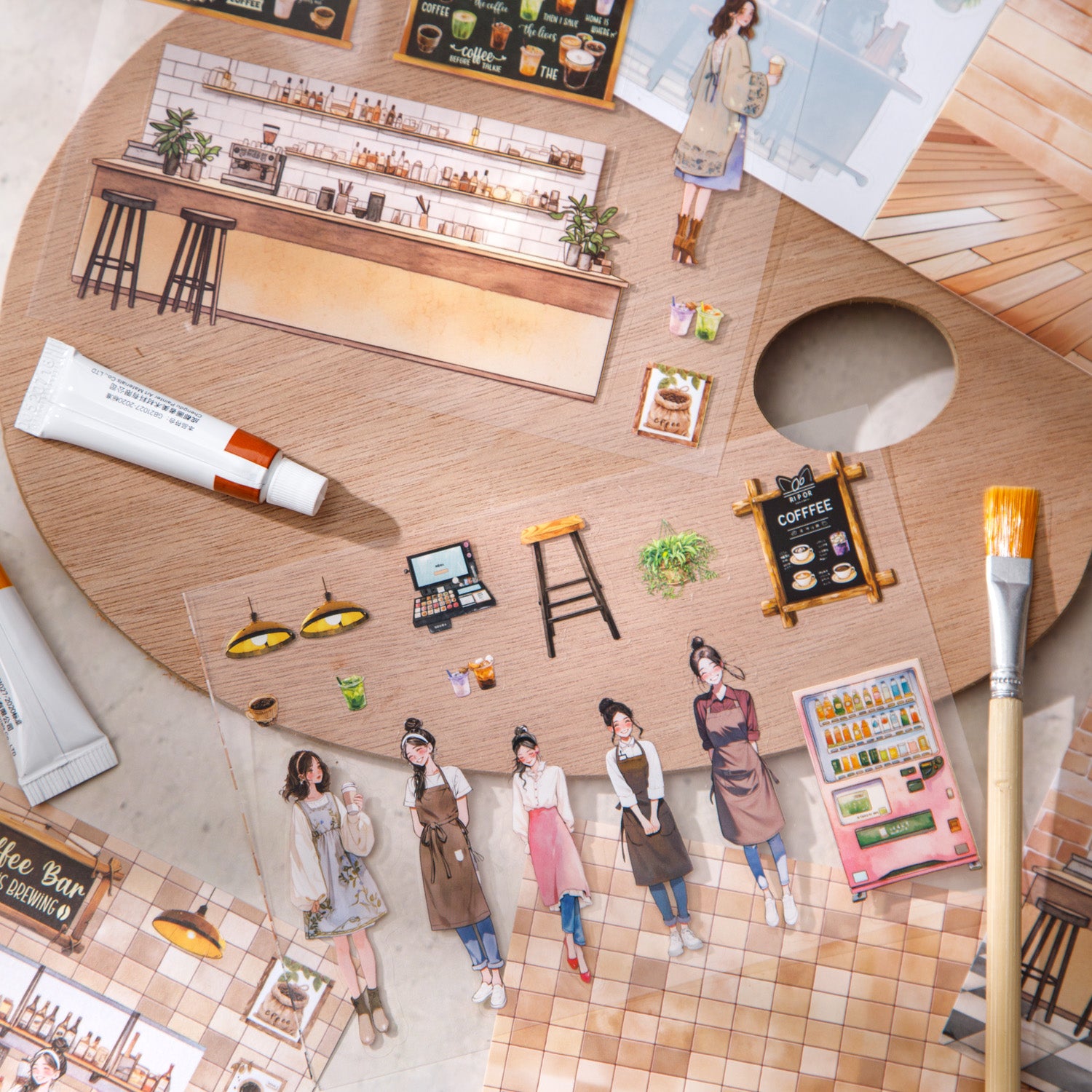 Leisurely Holidoy Landscaping Sticker Book