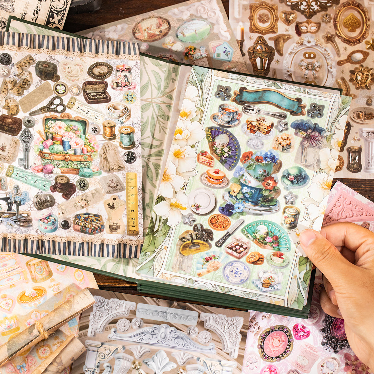 Vintage Treasury Pre-cut Sticker Book