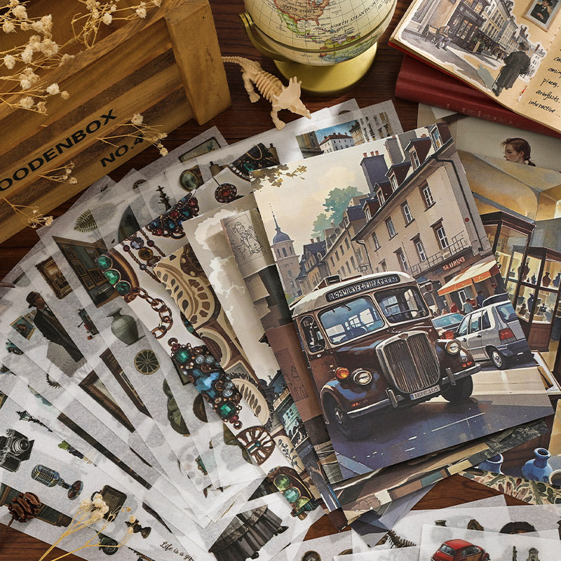 Slow Life Vintage Sticker Books