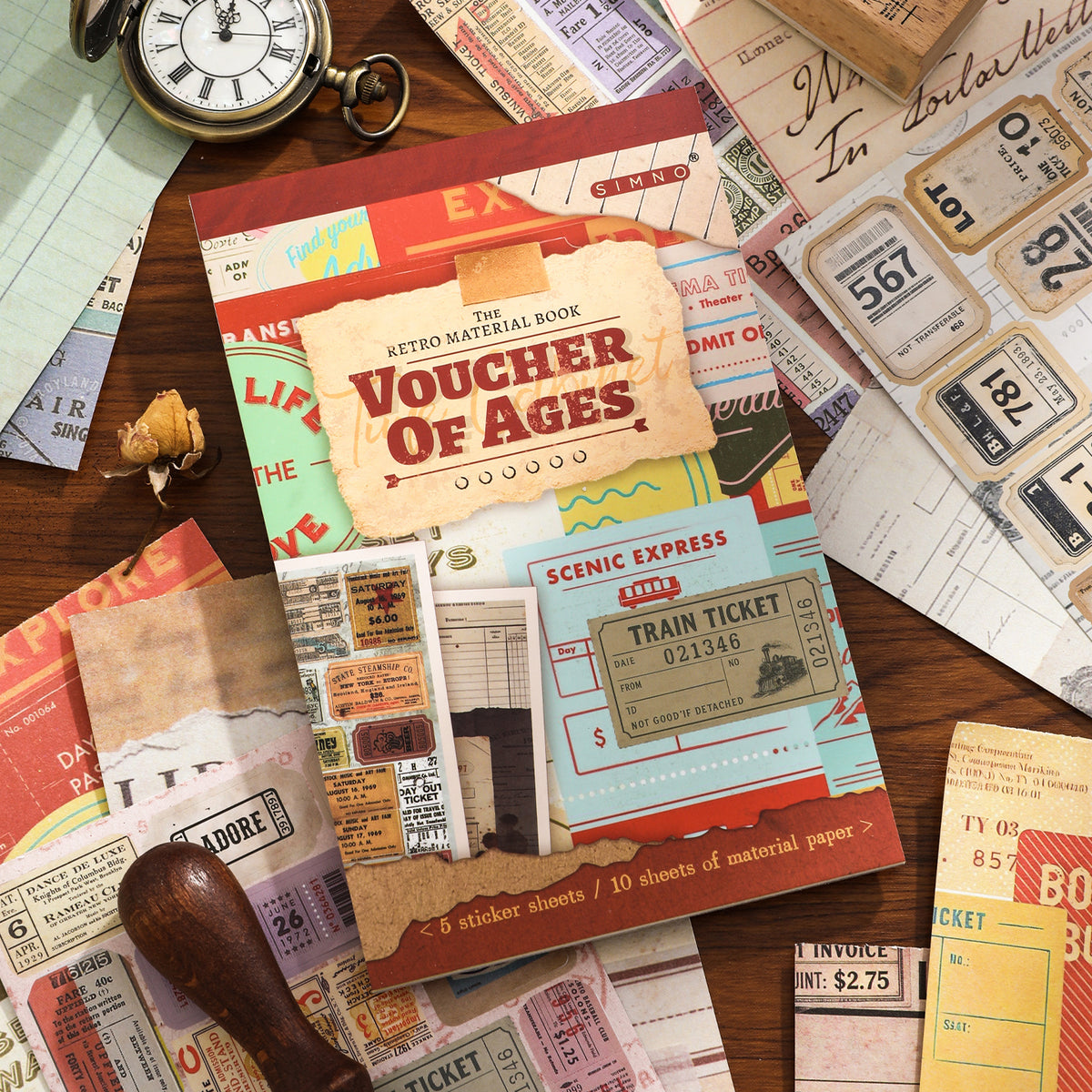 Time Capsule Scrapbooking Paper