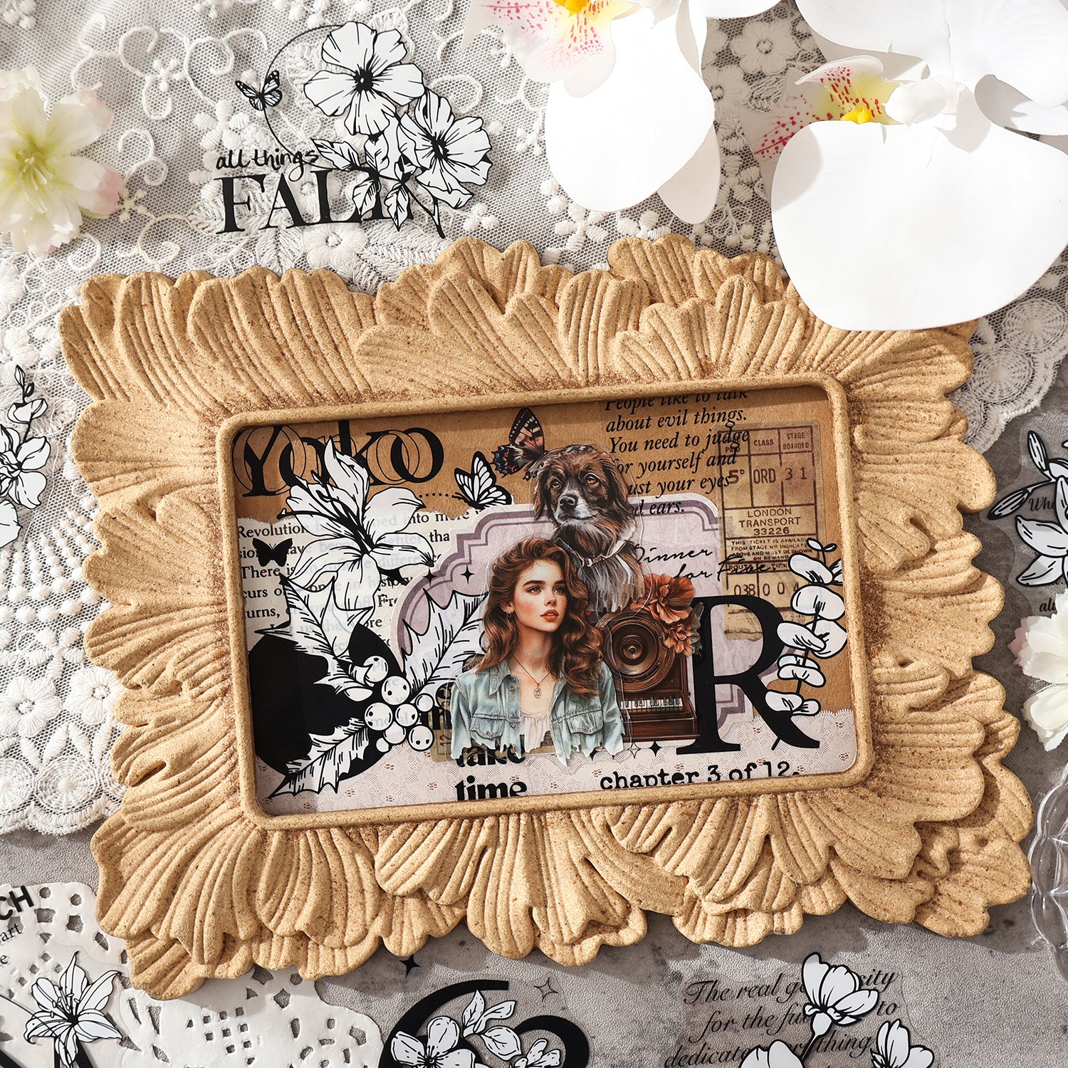 Ink Flower PET Sticker