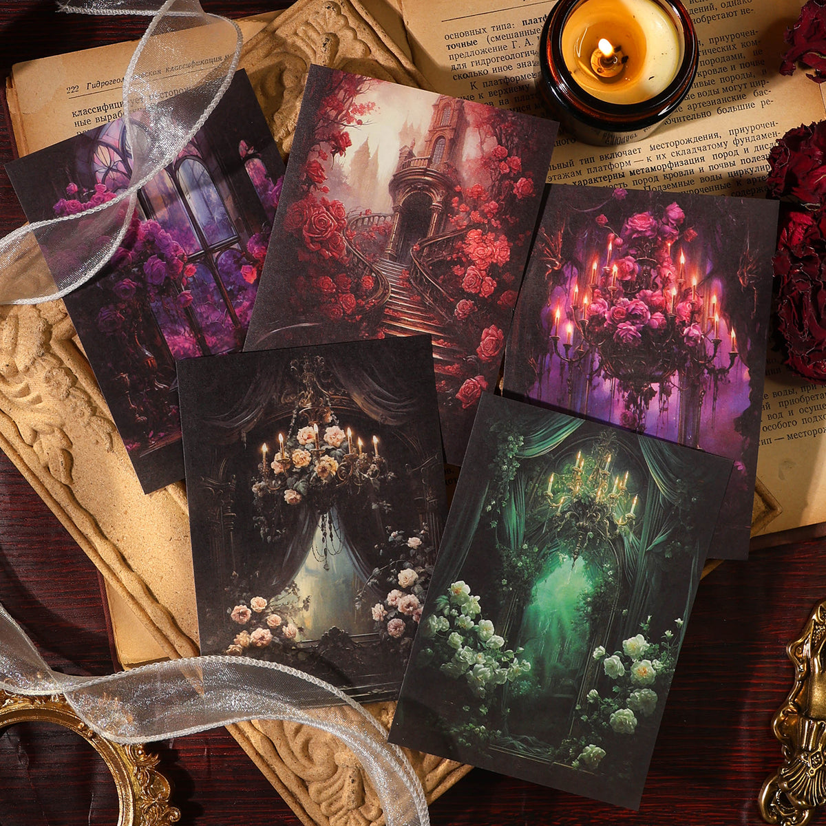 Gothic Rose Palace theme Scrapbooking Paper