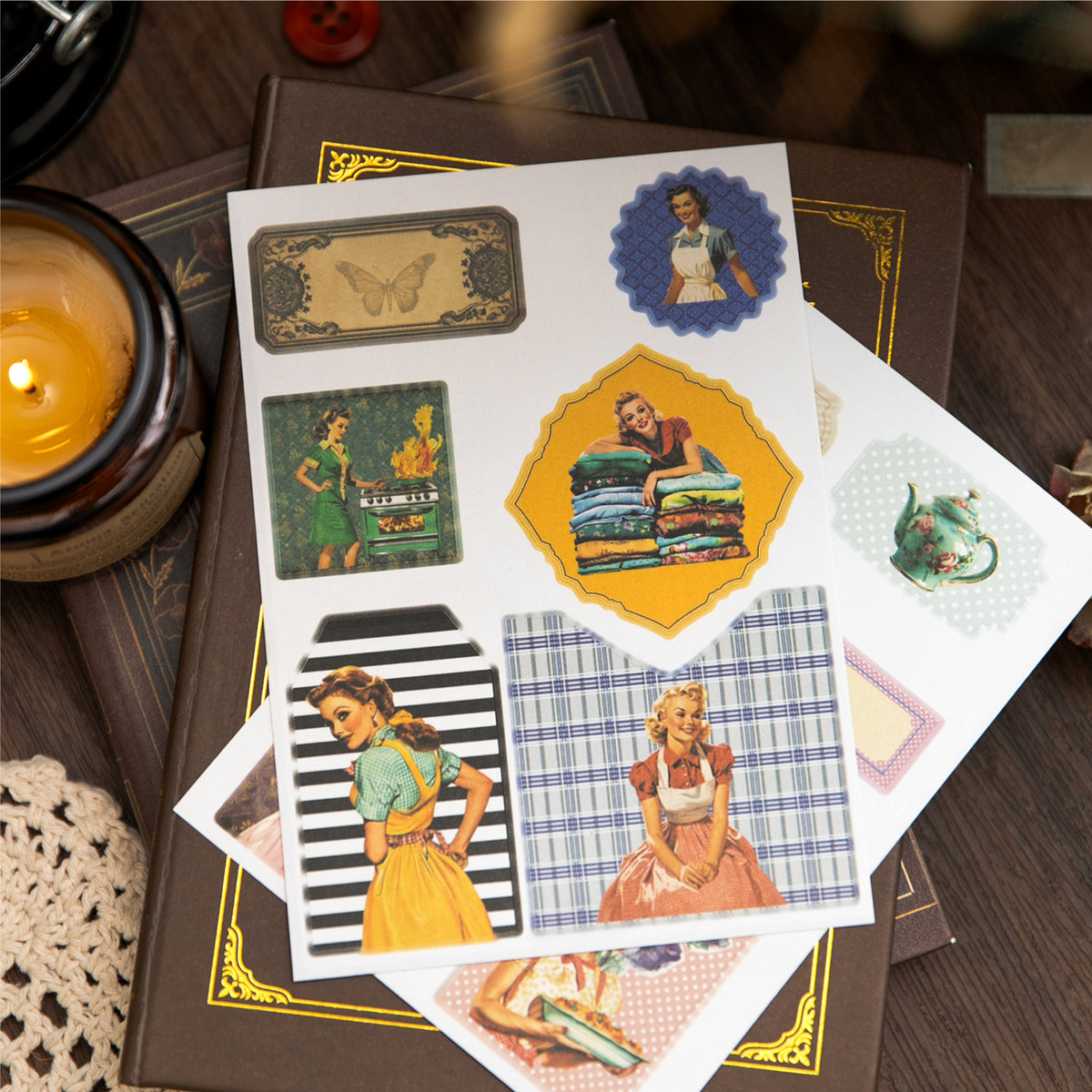 Fading Labels Vintage Sticker Book