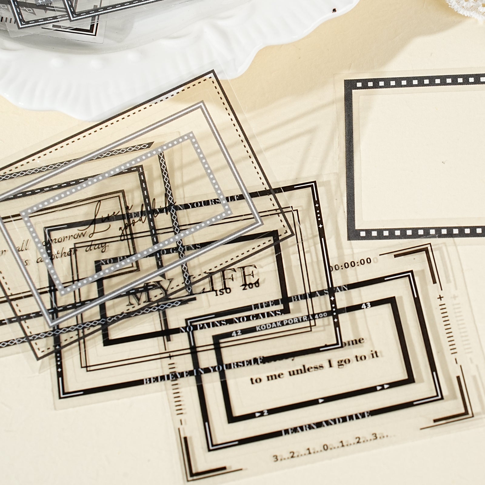 Rainbow Border Pre-cut Sticker