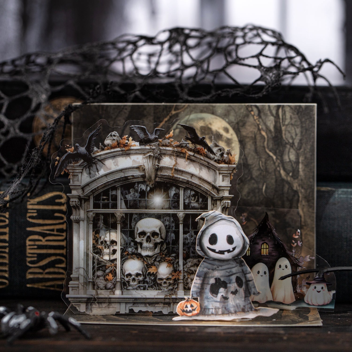 Night Window View PET Sticker