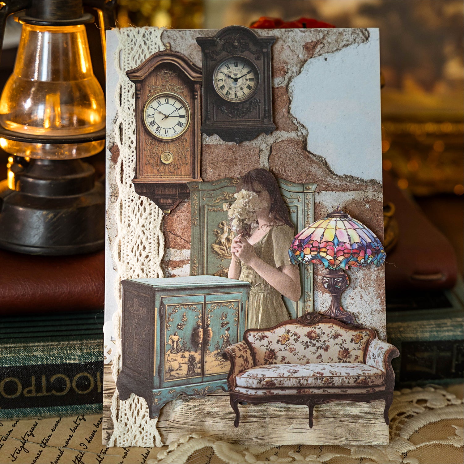 Antique Collection Museum Series Hard cardboard Sticker