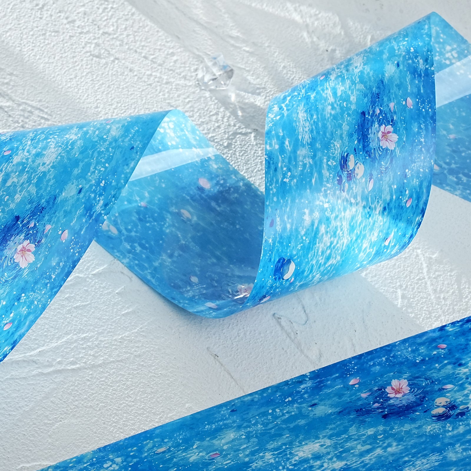 Shimmering water landscape tape for card making and gift wrapping