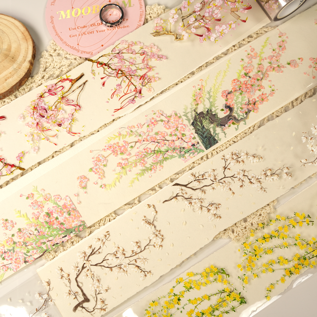 【ZERO】The branches of the Trees PET Tape(33 Styles)(Whole Roll Tape)