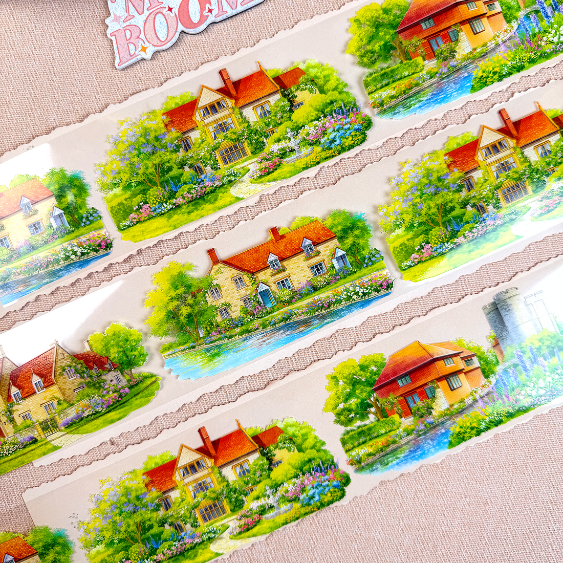【ZERO】English Garden House Landscape PET Tape