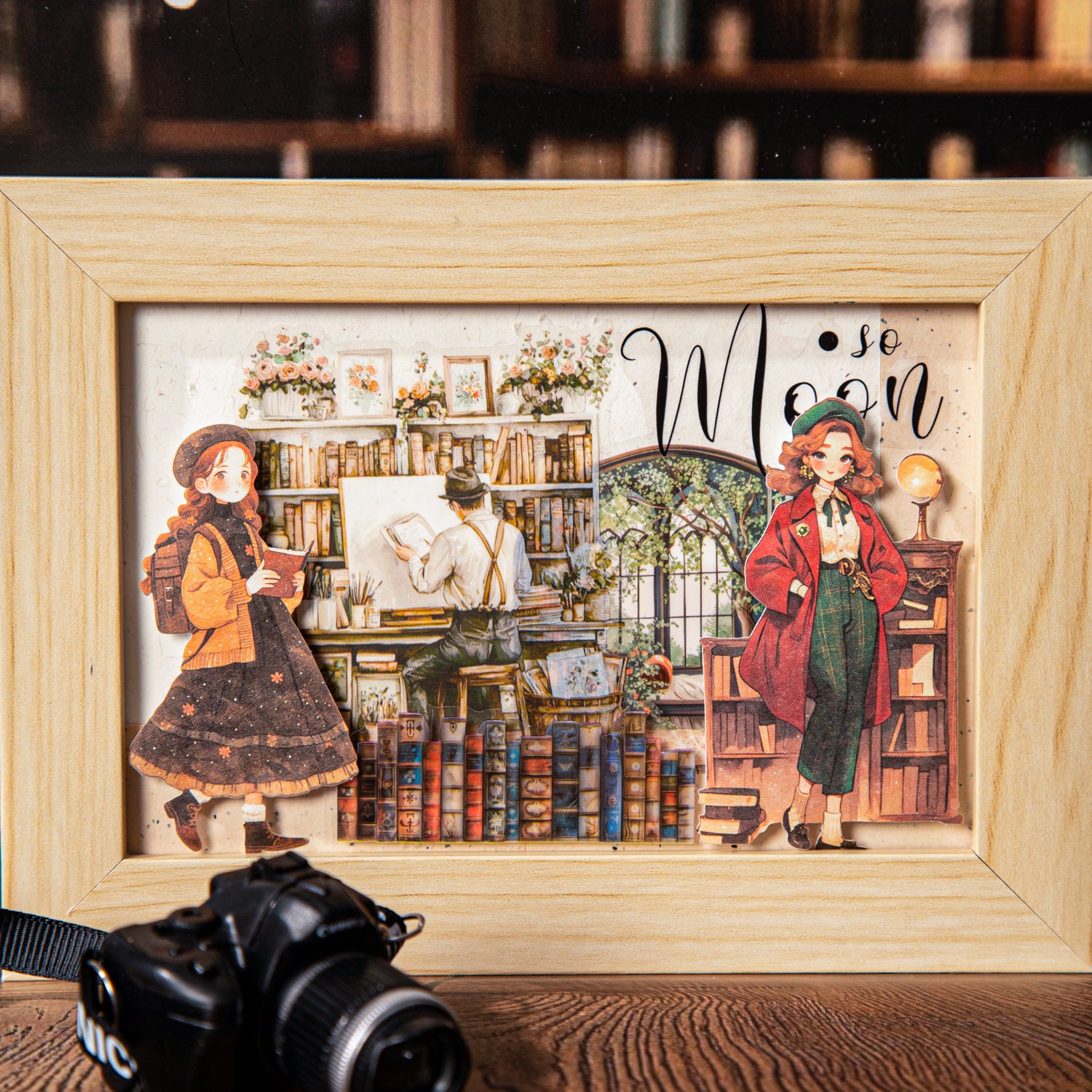 Library Girl PET Sticker