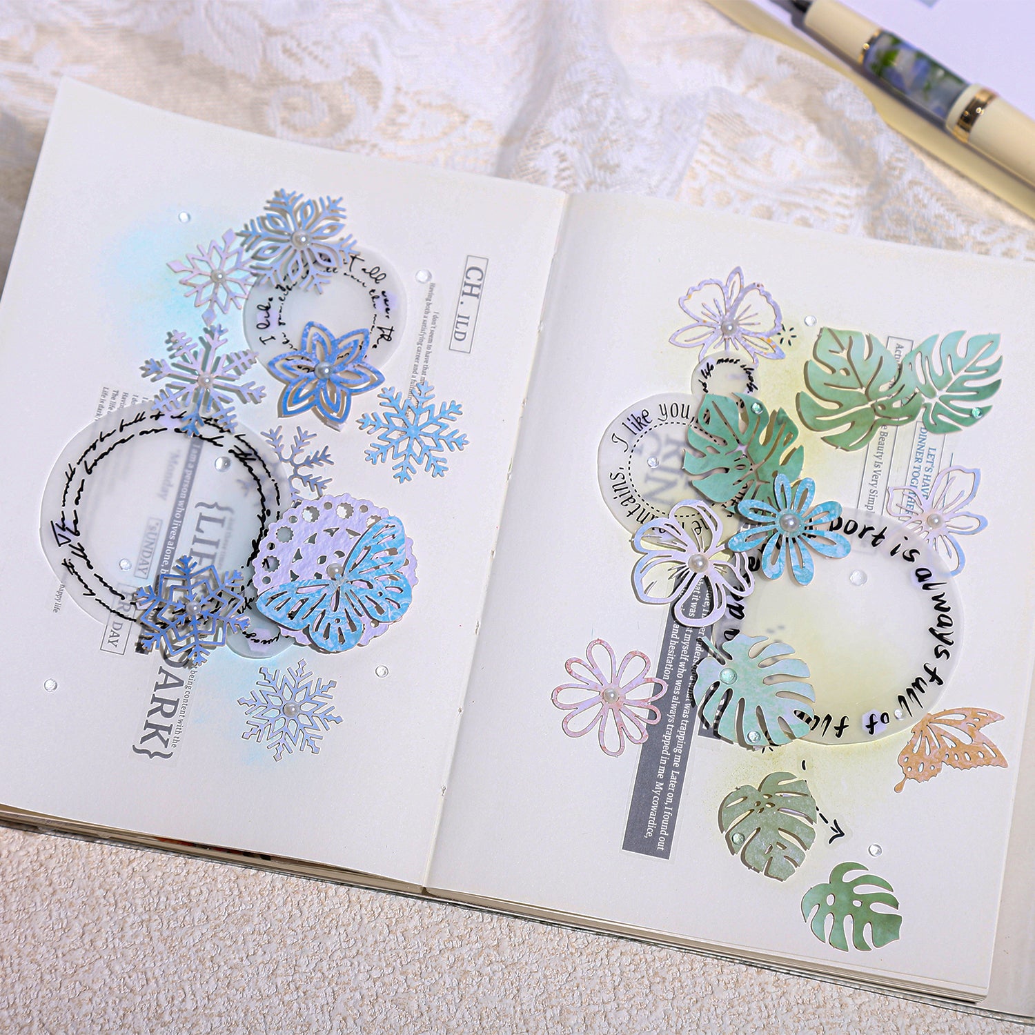 The White Mist is Dancing Scraapbooking Paper