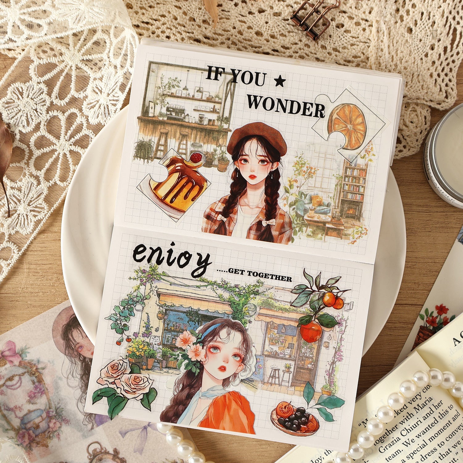 Flowers bring the wind Sticker Book