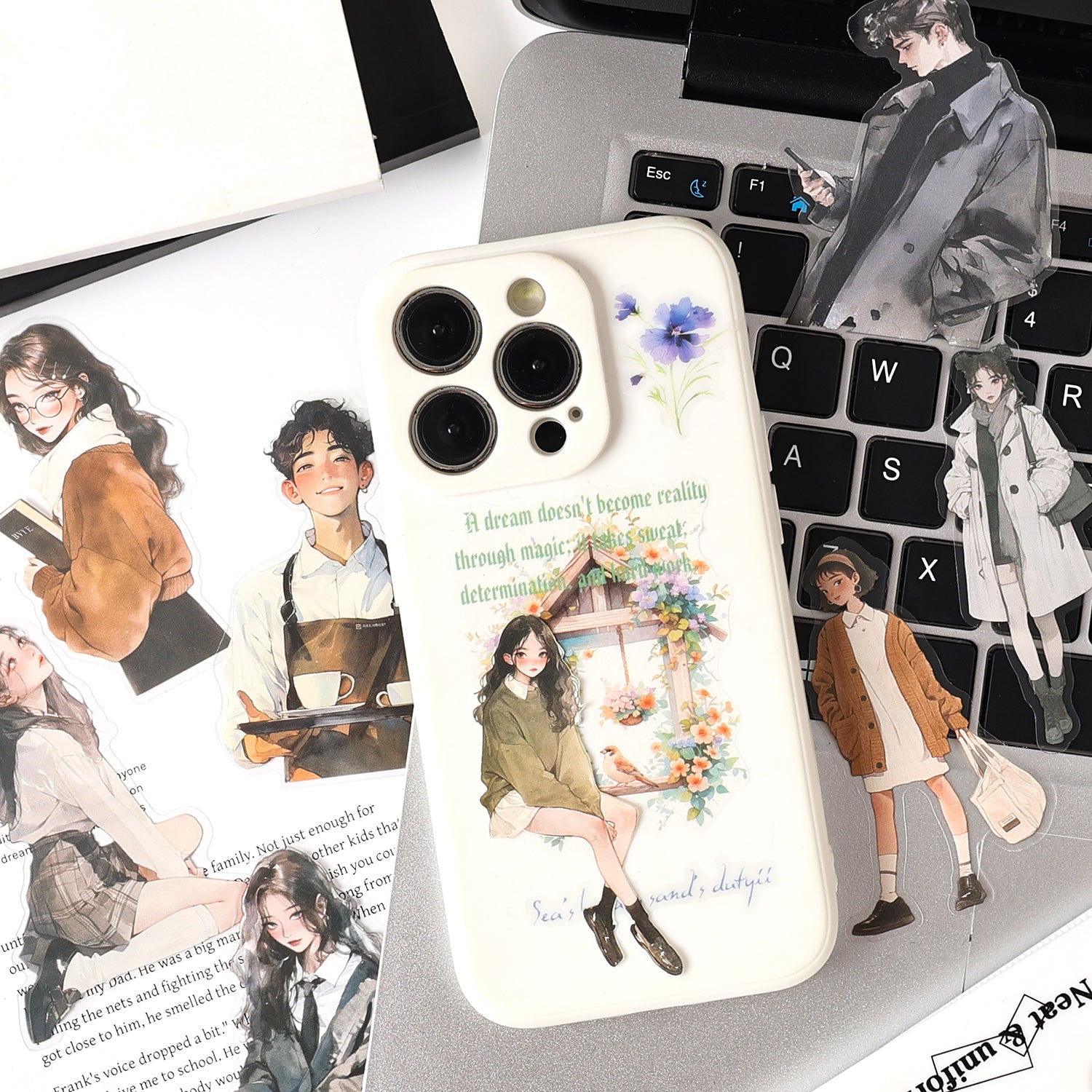 Fashion Character PET Stickers