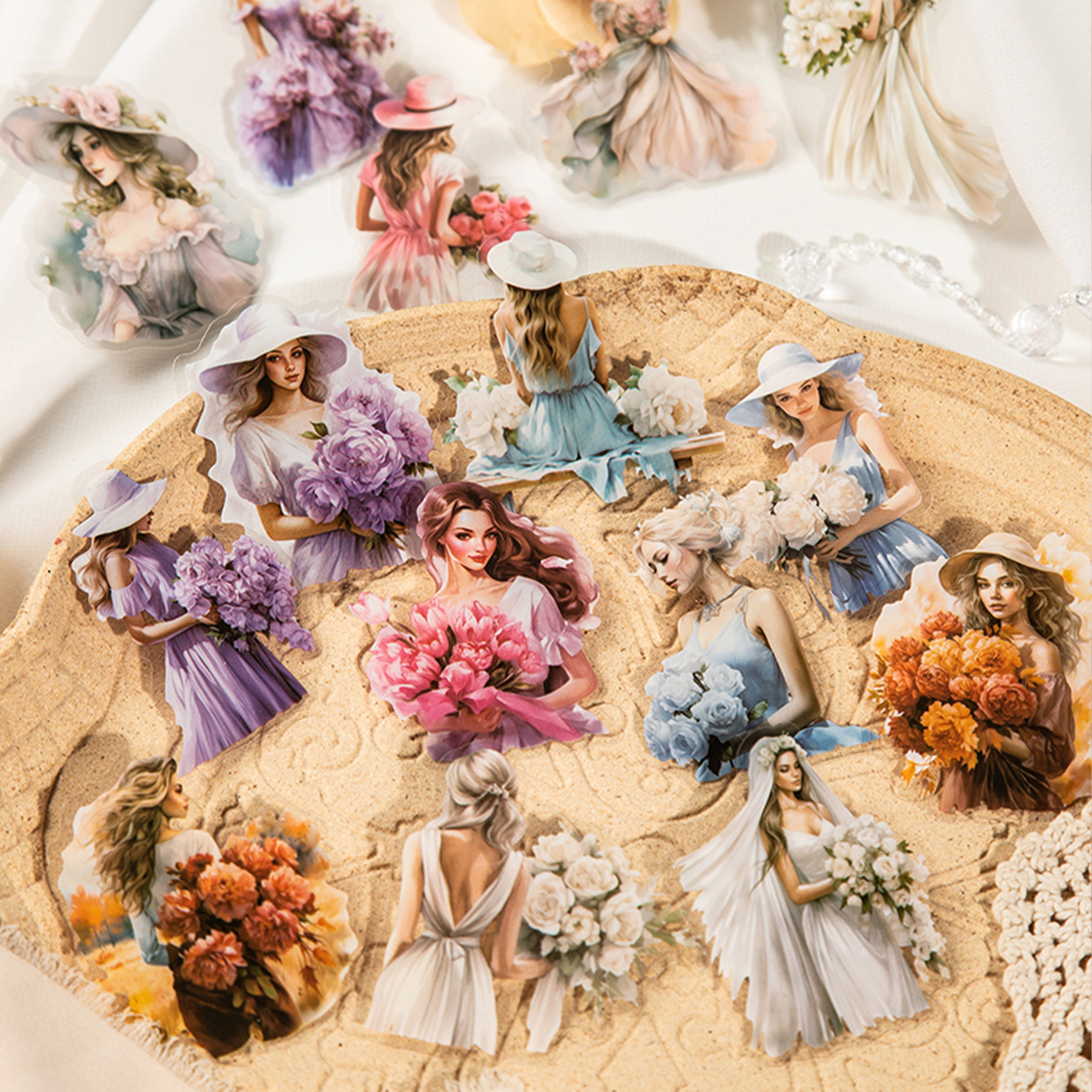 Flowery Girl PET Sticker