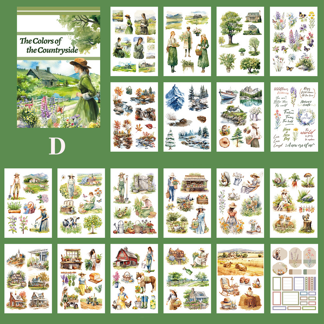 Vintage Sticker Book Vol.7 - The Colors Of The Countryside