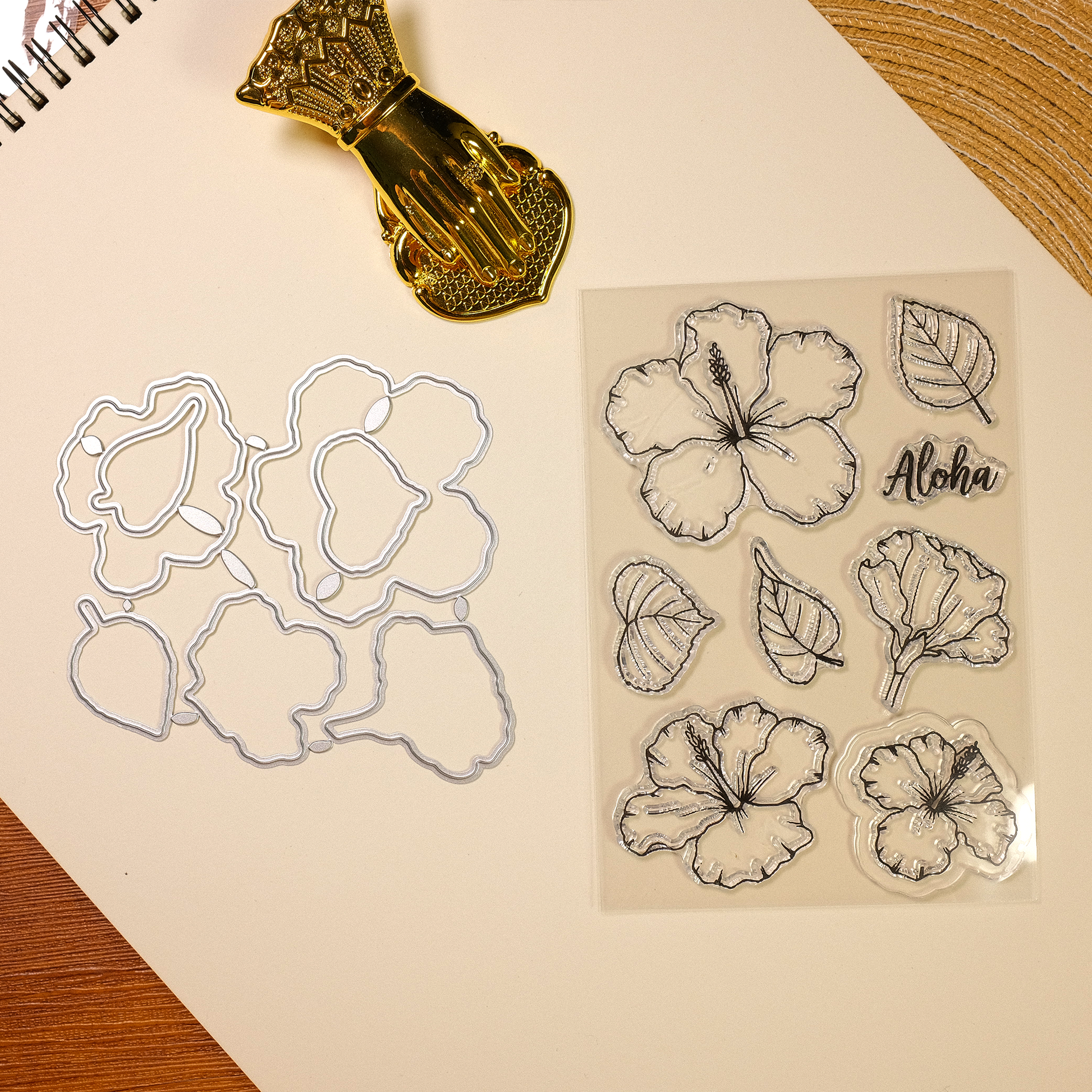 Flowers and Leaves Cutting Die and Silicone Seal