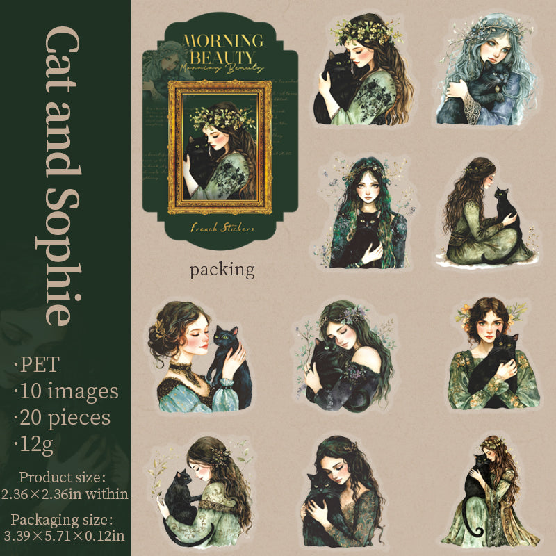 Morning Beauty Character PET Sticker