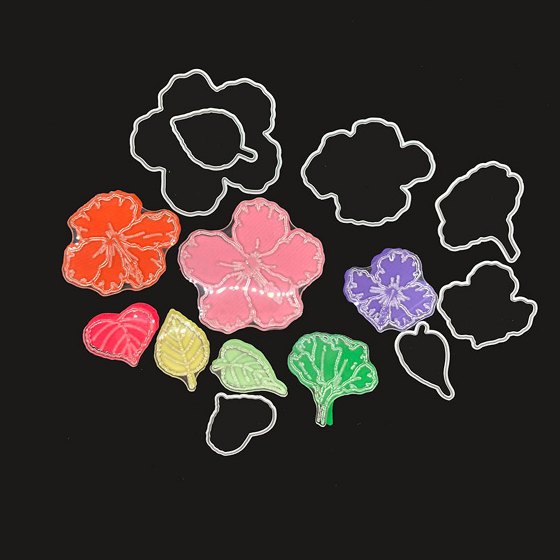 Flowers and Leaves Cutting Die and Silicone Seal