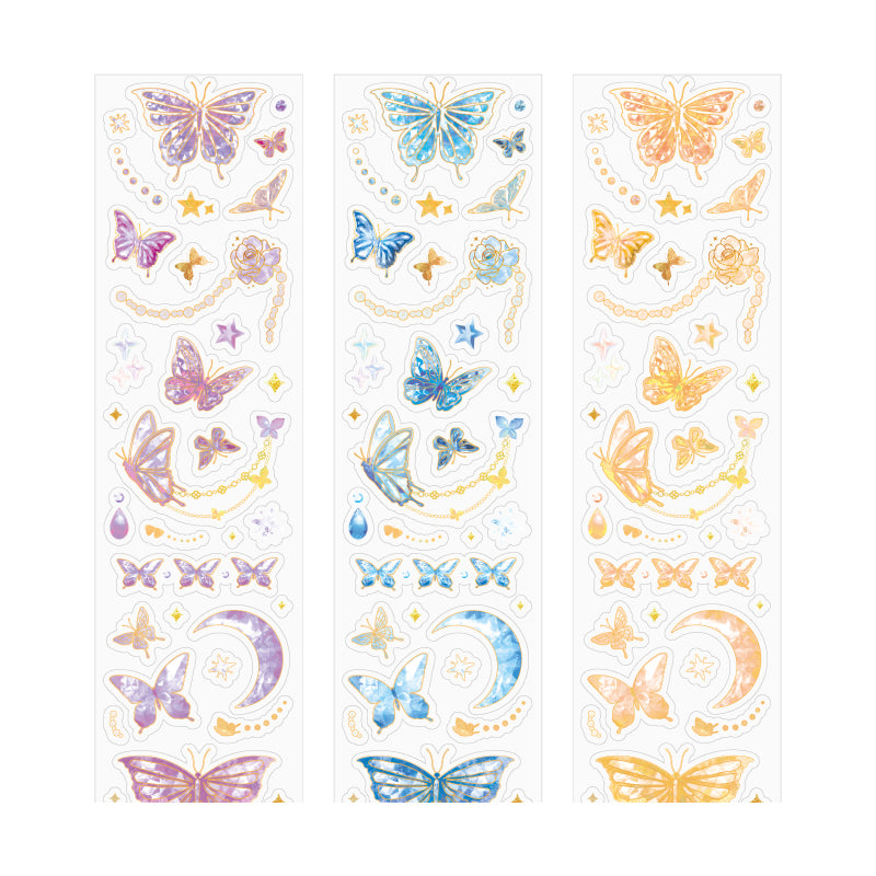 Fluorescent Butterfly Hot Stamping Pre-cut PET Tape