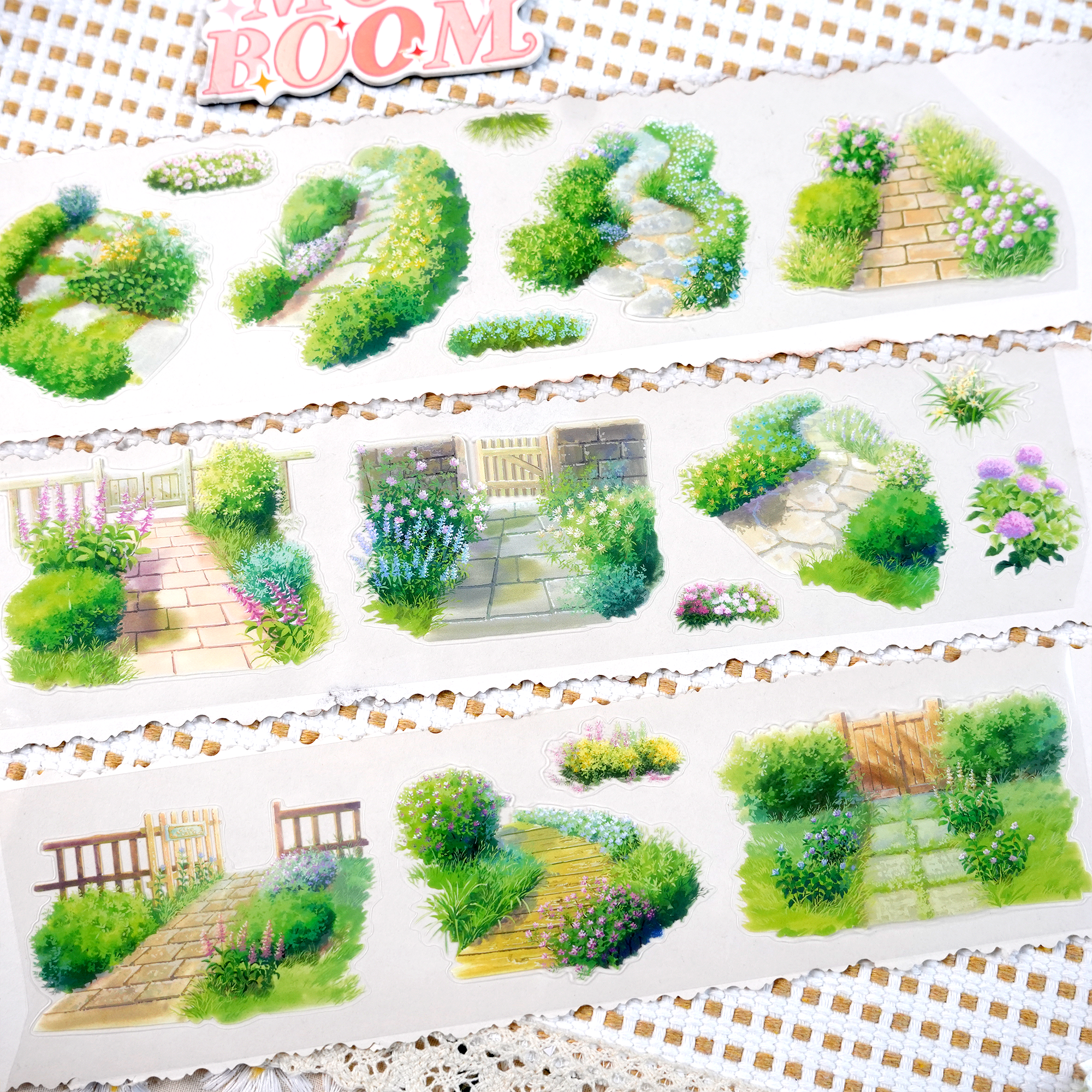 【MOOBOOM】Garden Path Pre-cut PET Tape