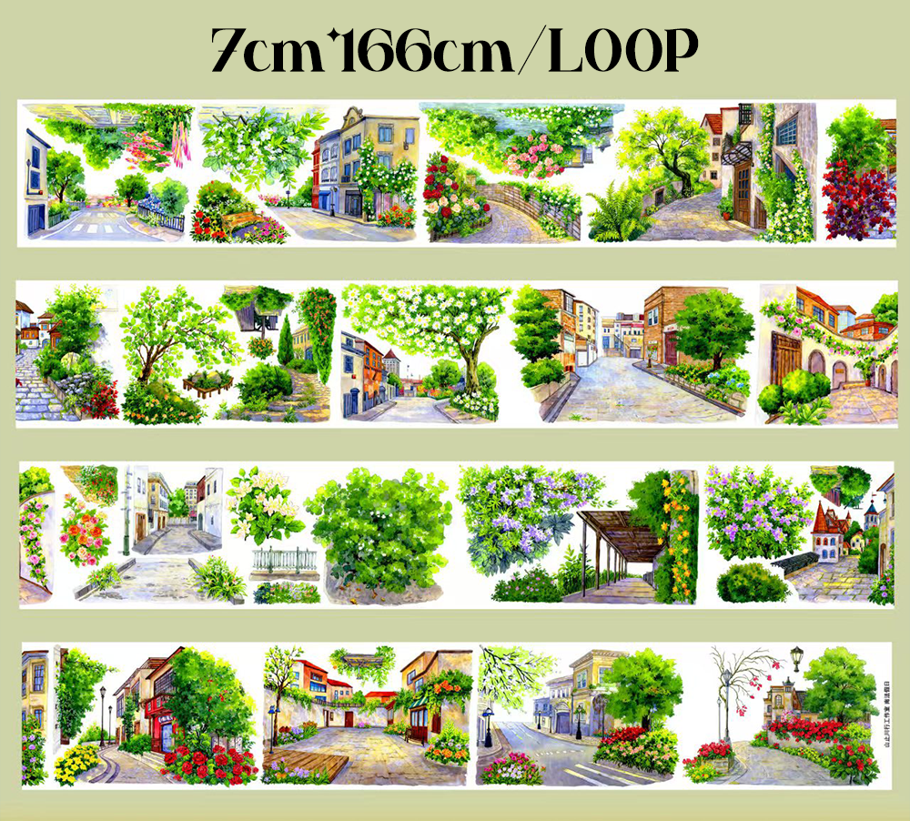 【SZCX】South of France Holiday Landscape PET Tape