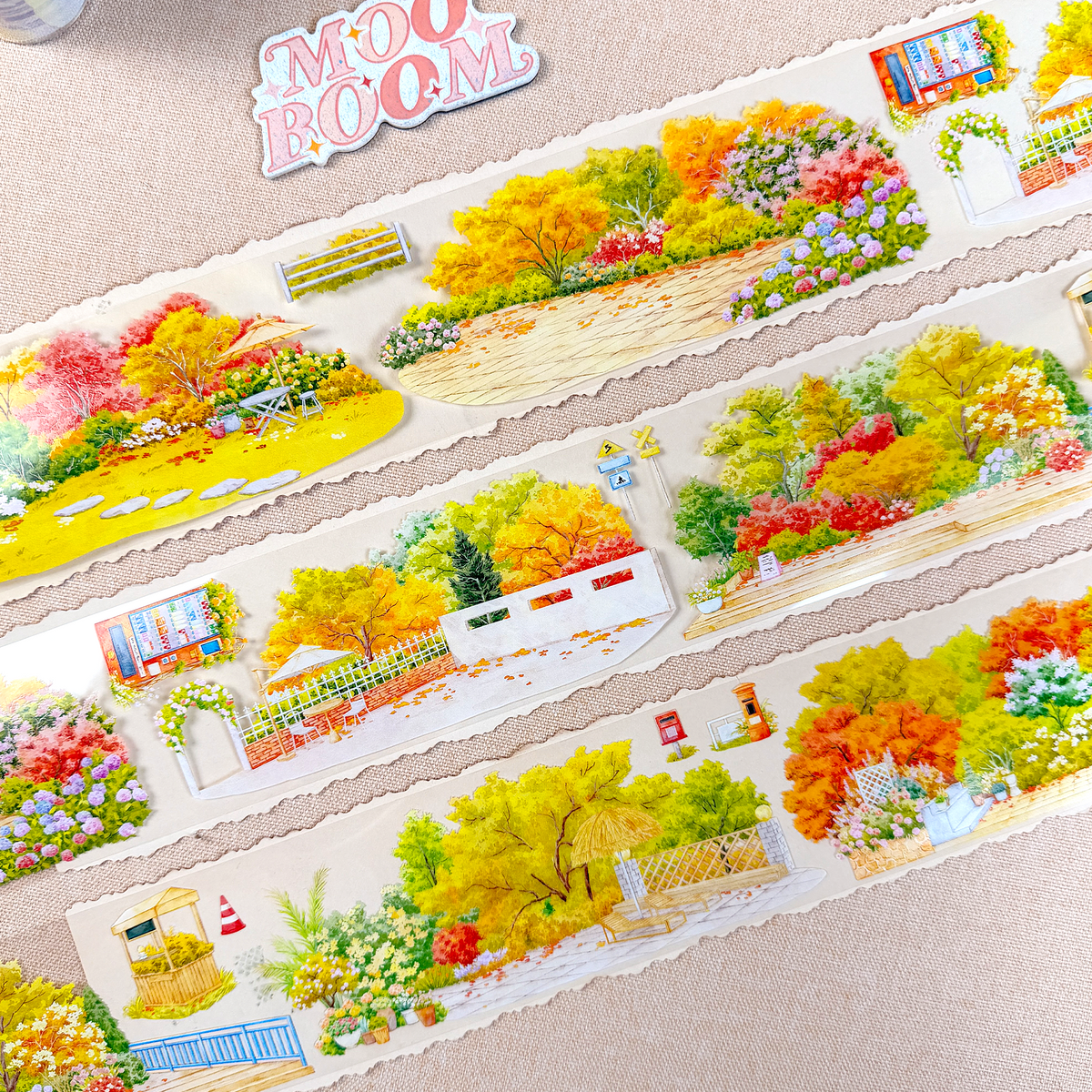 【ZERO】Cozy Autumn Courtyard Landscape PET Tape