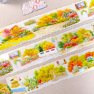 【ZERO】Cozy Autumn Courtyard Landscape PET Tape