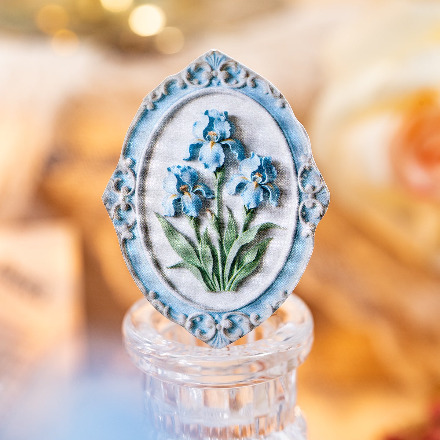 Floating Stone, Flower Message Paper Sticker