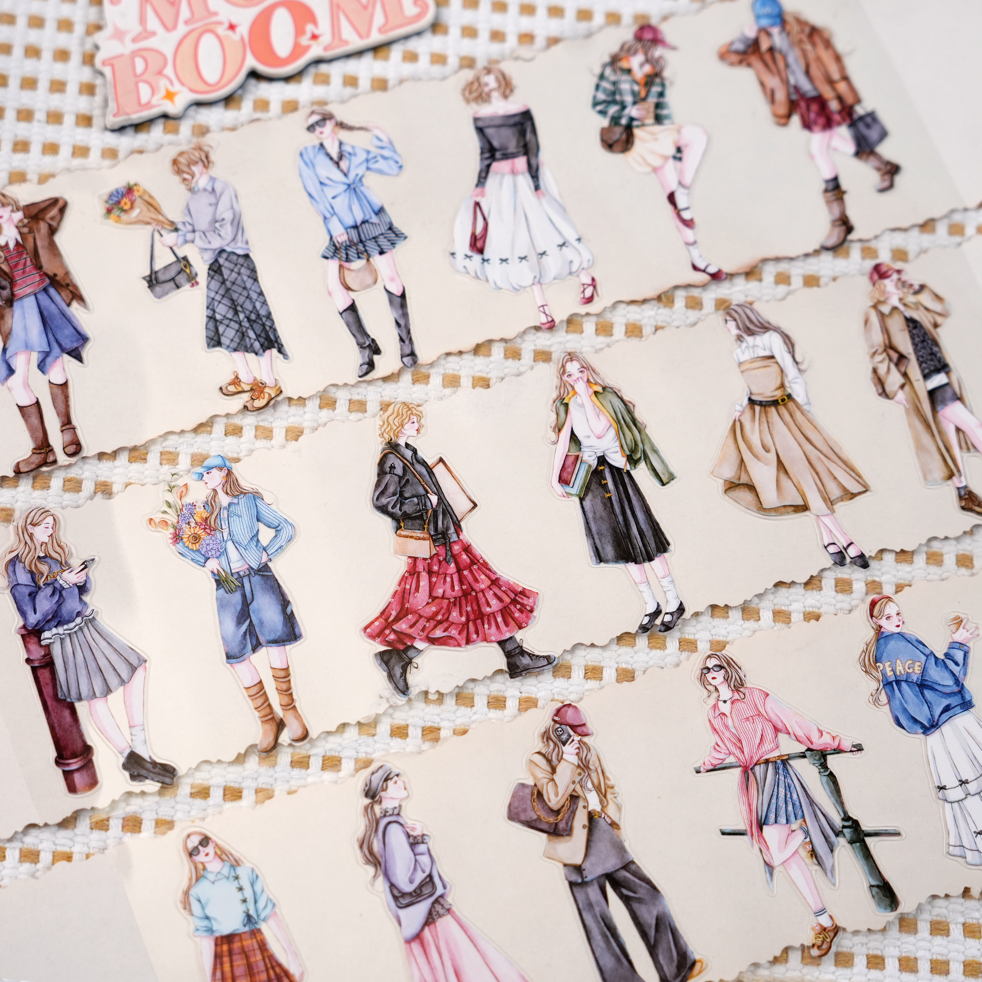 【MOOBOOM】Modern Girls Pre-cut PET Tape