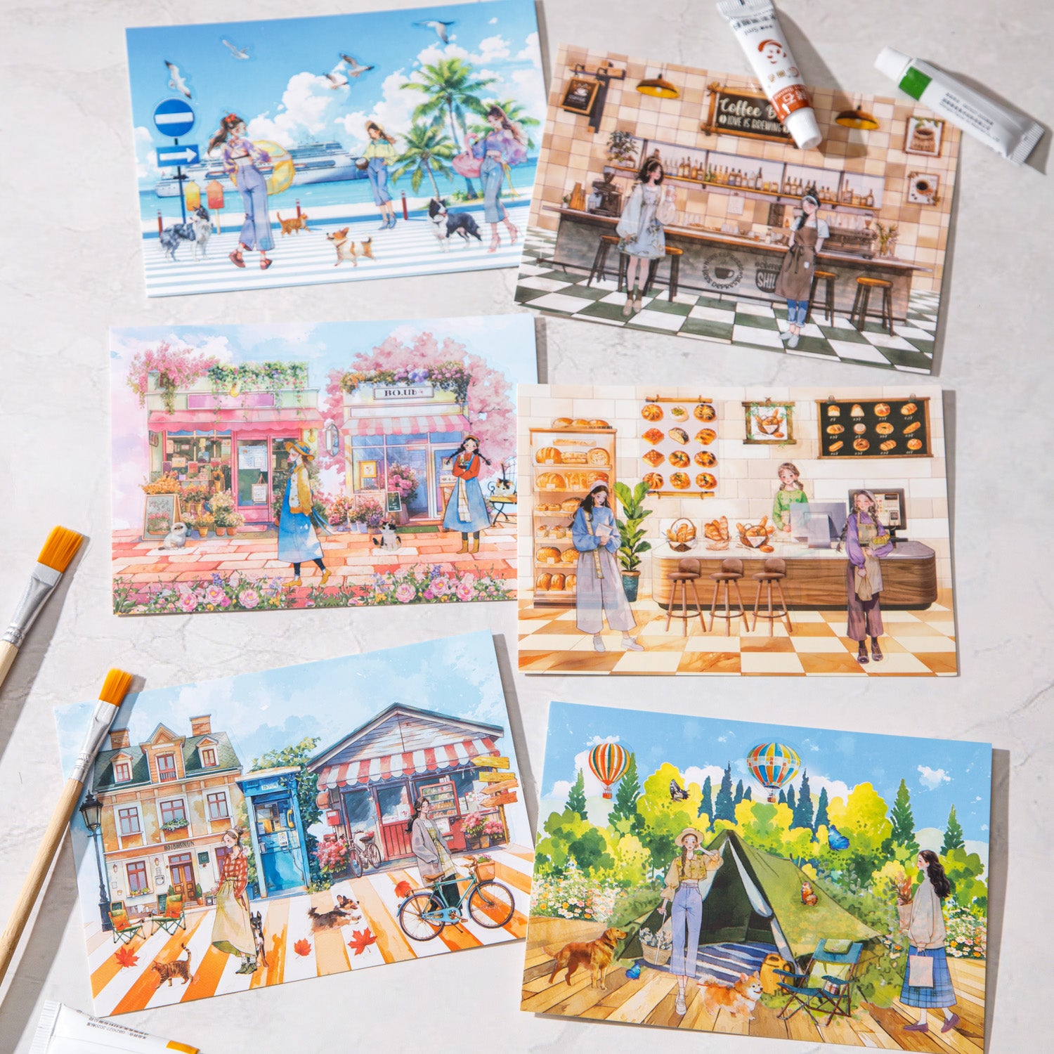 Leisurely Holidoy Landscaping Sticker Book