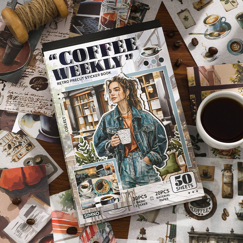 Slow Life Vintage Sticker Books