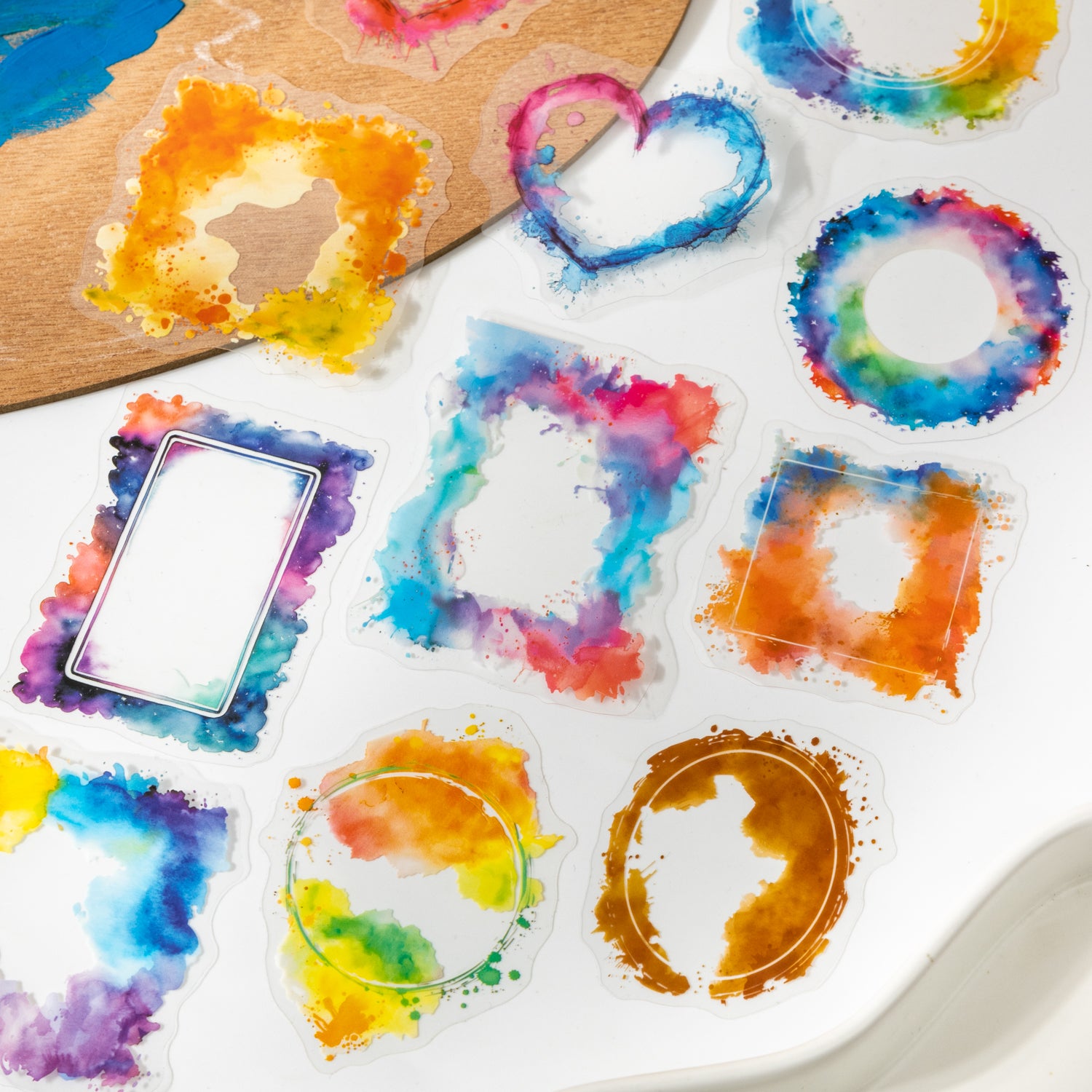 Blurring Margin PET Sticker