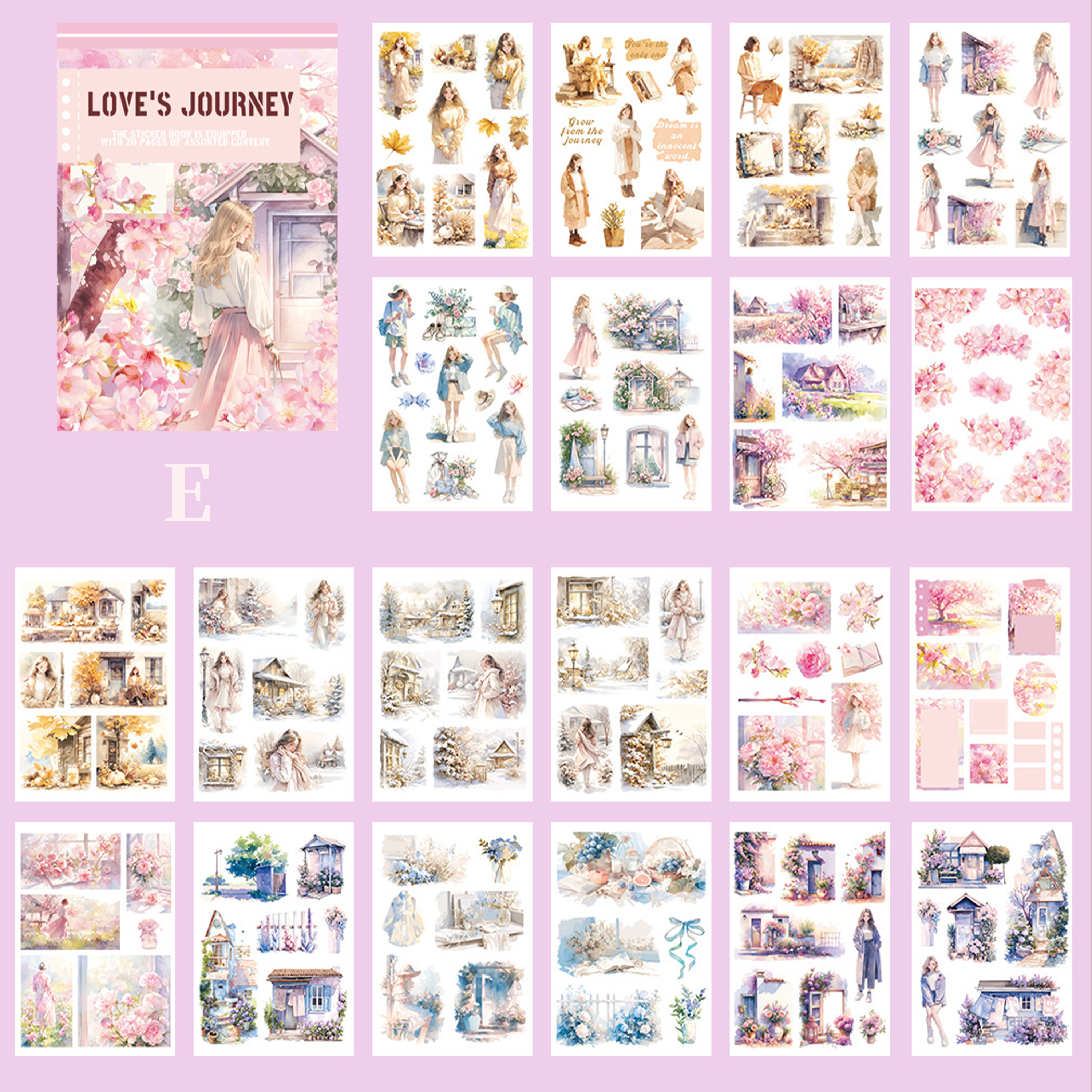 Vintage Sticker Book Vol.7 - Love's Journey