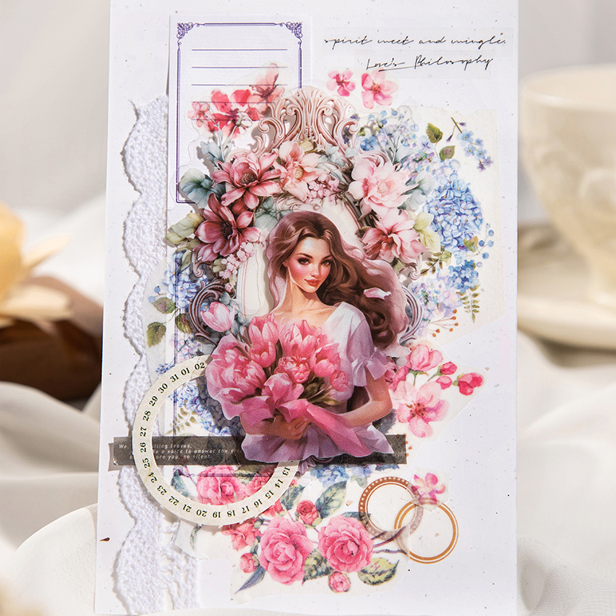 Flowery Girl PET Sticker