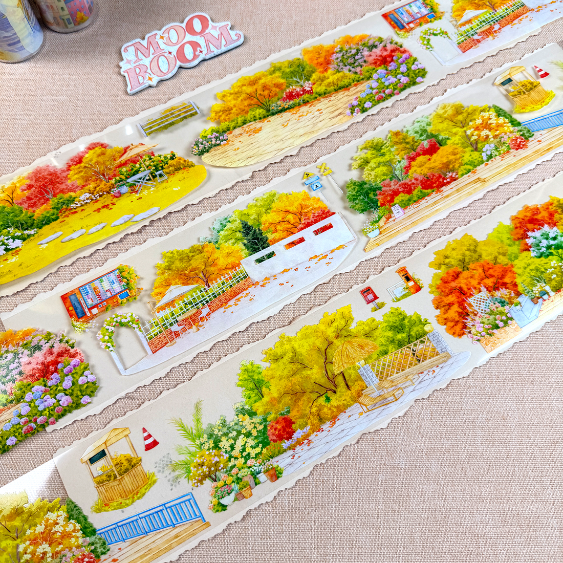 【ZERO】Cozy Autumn Courtyard Landscape PET Tape