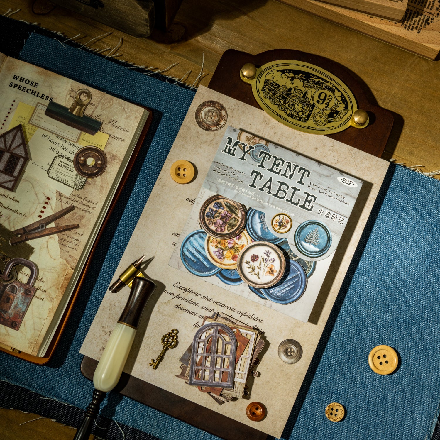 My Tent Table Writing Paper Sticker