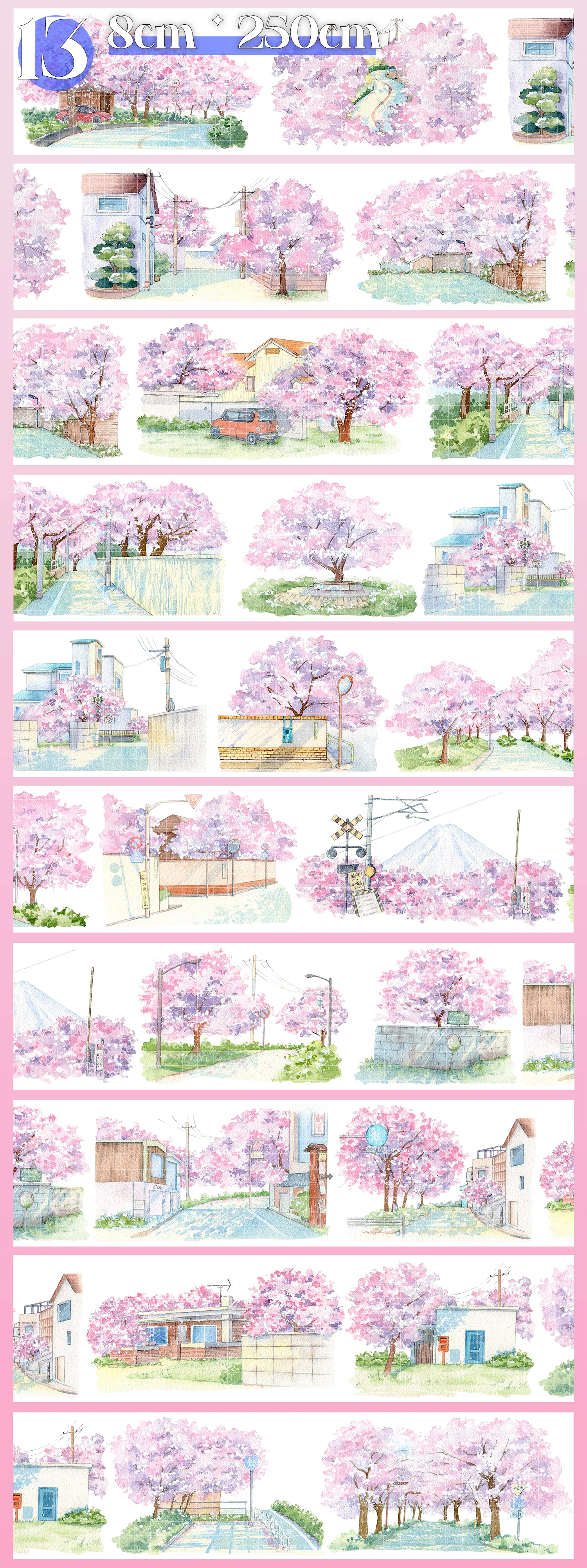 【BOBOYU】 City/Transport/Grassland/Castle Landscaping PET Tape