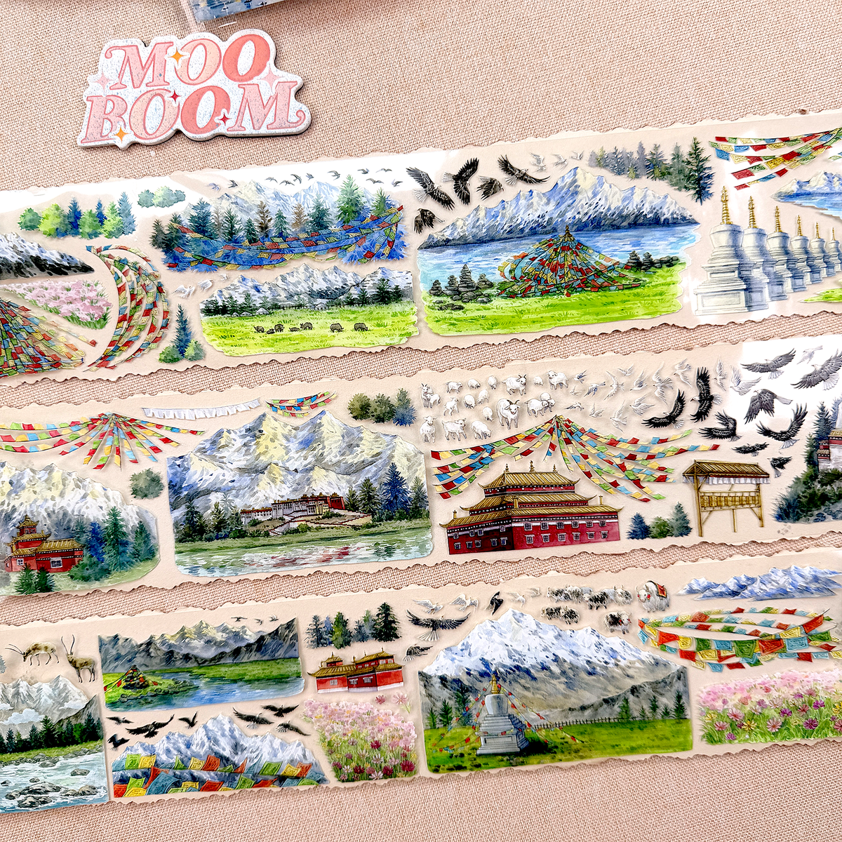 【BOBOYU】From Snowmelt to Blossom Landscape Tape
