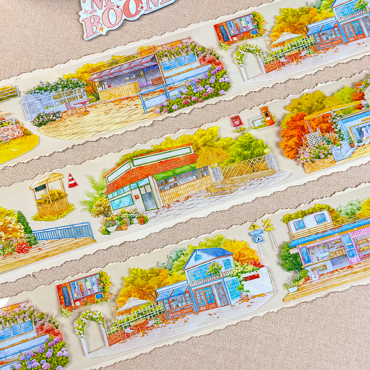 【ZERO】Cozy Autumn Cottage Landscape PET Tape