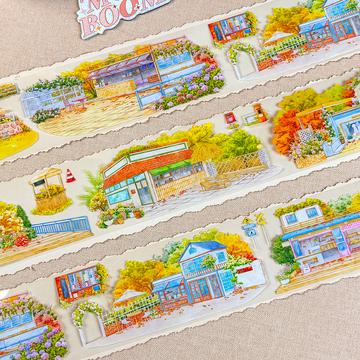 【ZERO】Cozy Autumn Cottage Landscape PET Tape