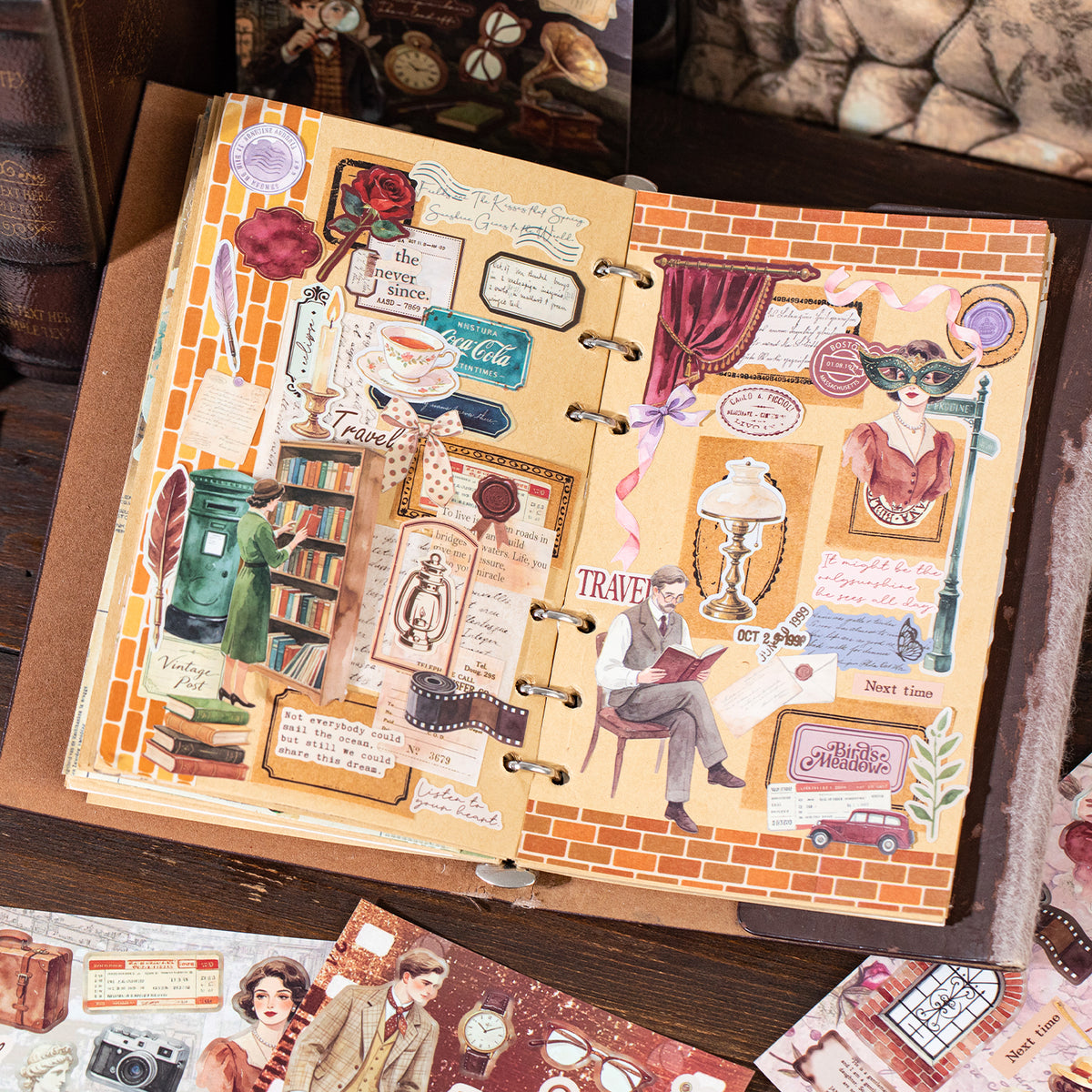 Old Scenery Time Collection Vintage Sticker Book