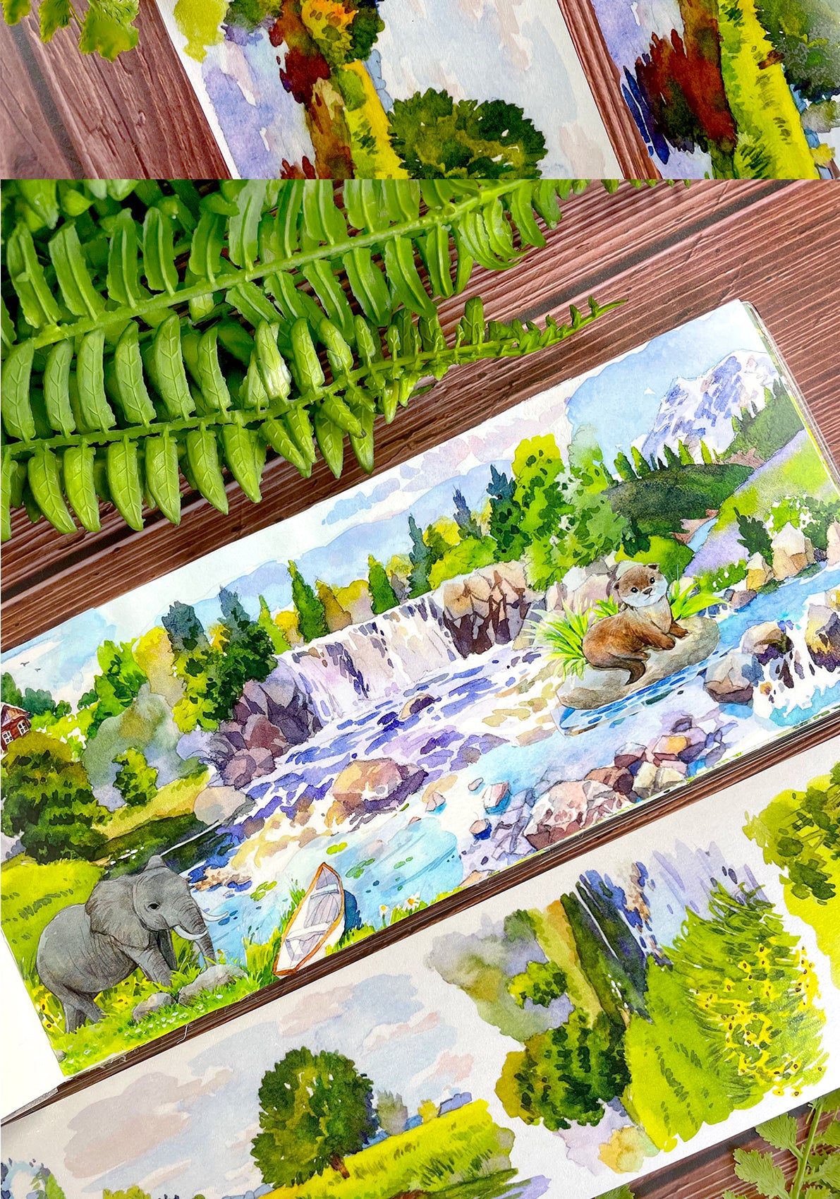 【NEW Studio】Lakeside Sketch Landscaping Tape (7cm* 125cm)