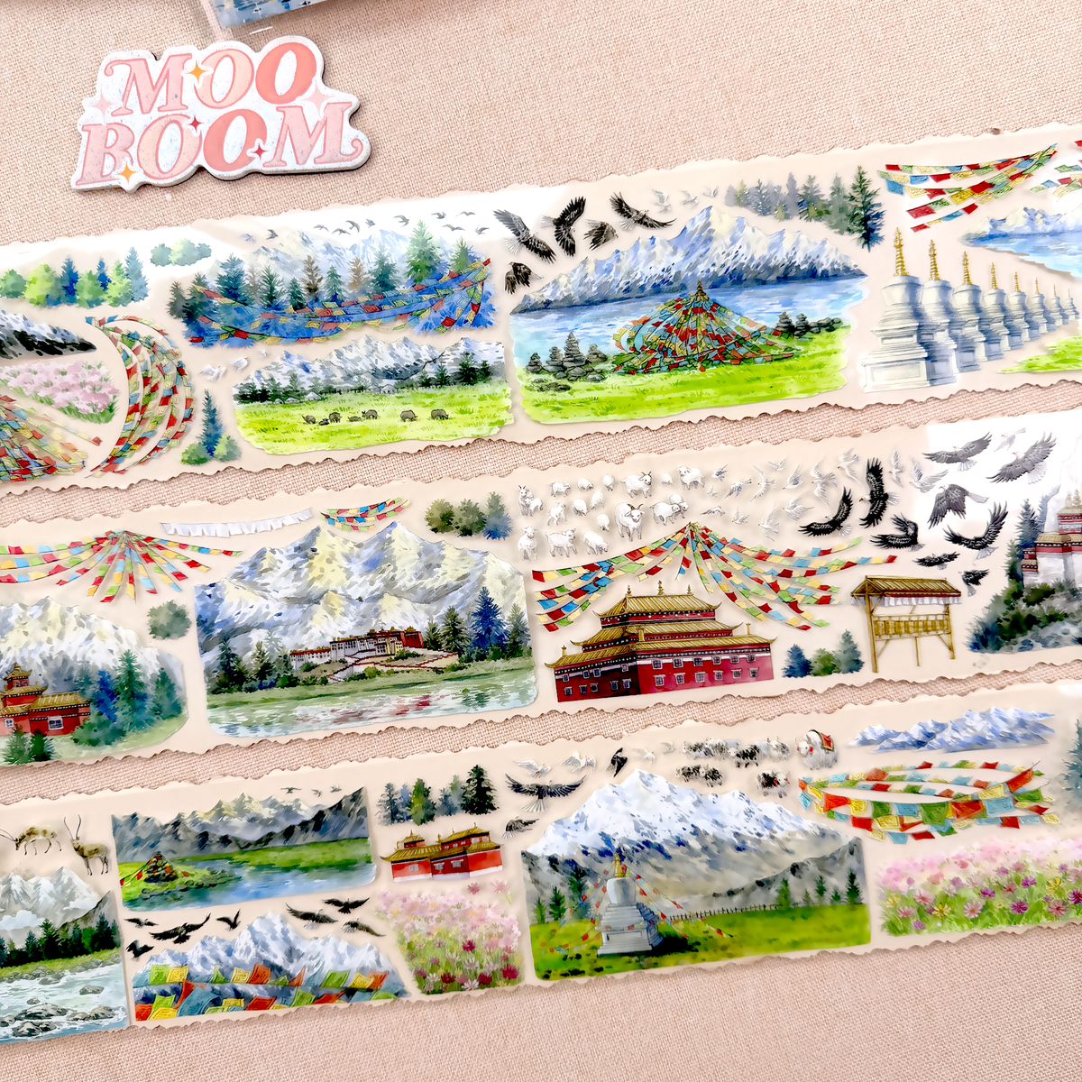 【BOBOYU】From Snowmelt to Blossom Landscape Tape