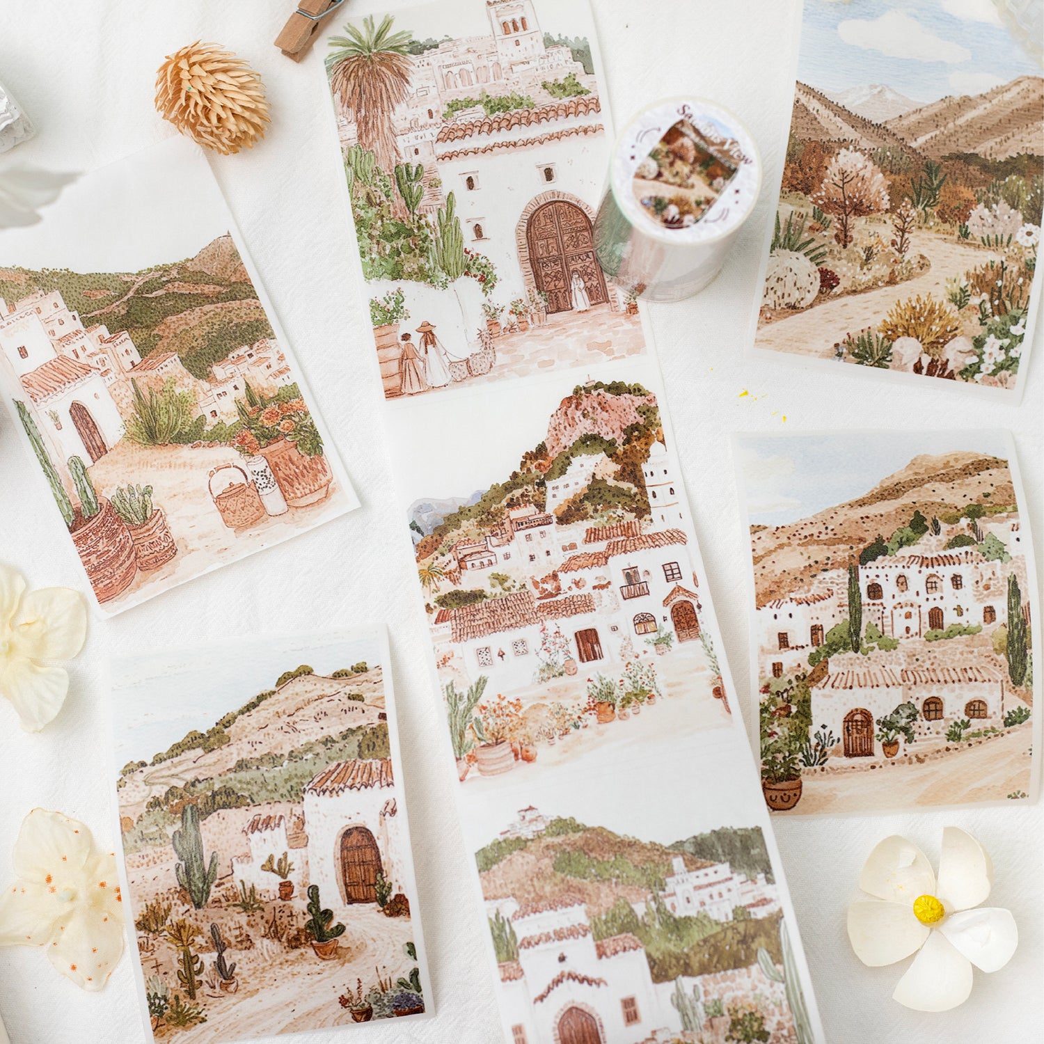 Morning and evening in the world Washi Tape